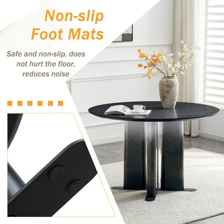 Round Dining Table With Cross Base, Modern Home Furniture
