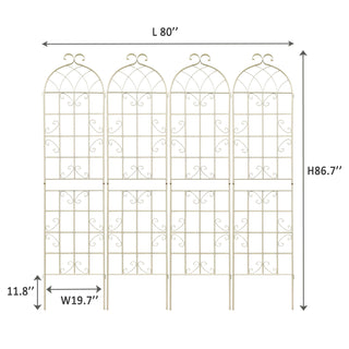 Metal Garden Rustproof Trellis For Climbing Plants Outdoor Flower Support