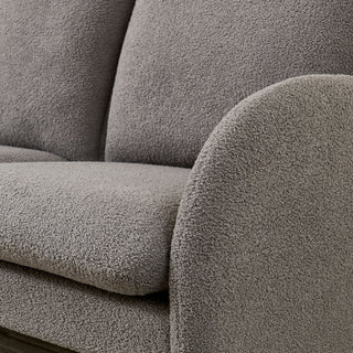 Loveseat Sofa Small Couch For Living Room, Sherpa Fabric Upholstered Loveseat Sofa Couch, Small Loveseat Sofa For Apartment, Bedroom
