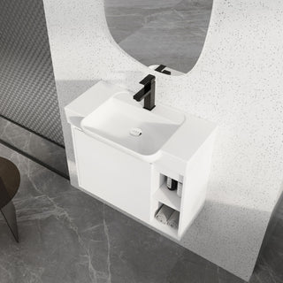 Wall Mounted Bathroom Vanity With Sink & Soft Close Door