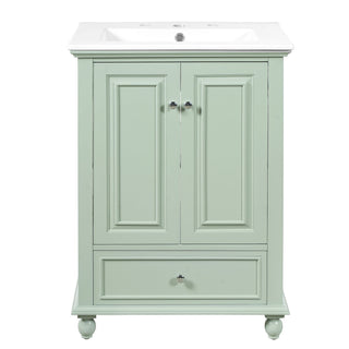 Modern Bathroom Vanity With Sink, Cabinet With Drawer And Dividers, Rectangular Storage Unit