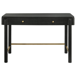 Anser - 2 Drawer Vanity Desk Makeup Table Rounded Design - Black