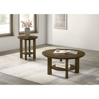 Crispin - Round Table With Lower Shelf