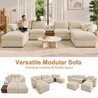 Modular Cloud Couch With Storage Console