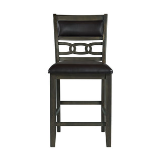 Amherst - Counter Side Chair With PU Cushion (Set of 2) - Gray Finish