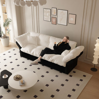 Queen Pull Out, 3 In 1 Convertible Sleeper Tufted Sofa & 2 Soft Pillows