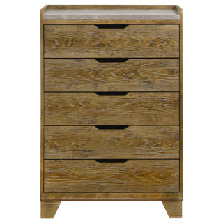 Packard - 5 Drawer Chest - Oak