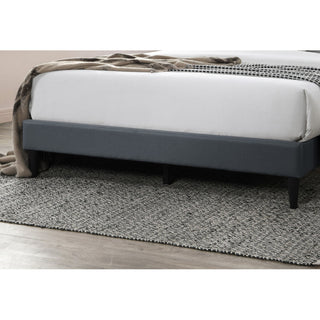 Platform Bed With Diamond Tufted Headboard