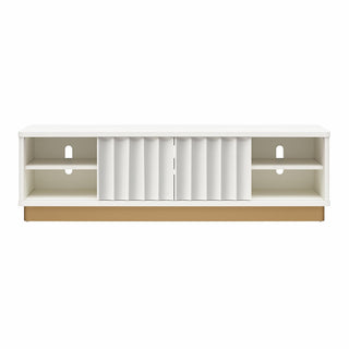 Rene - Scalloped TV Stand For TVs Up To 65" - White