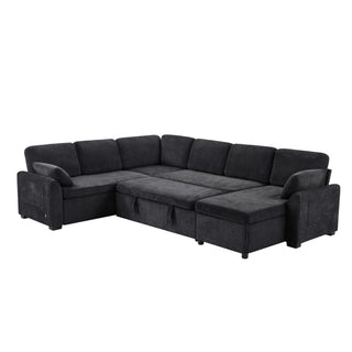 Convertible U-Shaped Sectional Sofa Bed With Reversible Chaise