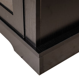 Sideboard Cabinet With 4 Drawers And 4 Arched Glass Doors