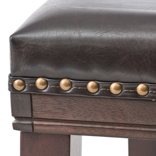 Elegant Saddle Stool With Curved Seat Comfort - Brown