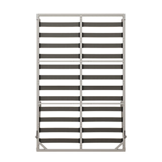 Queen Size Vertical Murphy Wall Cabinet Folding Bed With Automatic Legs - Gray