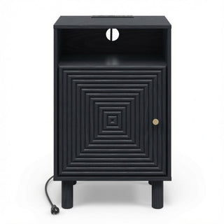 Nightstand With Charging Station & Storage