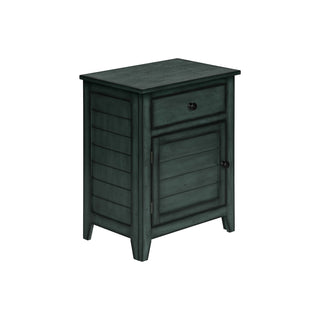 Accent Table With Storage Drawer - Blue