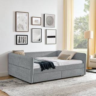 Upholstered Daybed & 2 Drawers