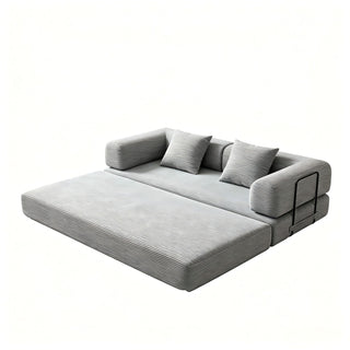 Convertible Sleeper Sofa Bed, 3 Seater Fold Out Couch With Mattress
