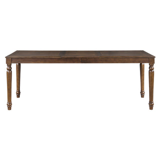 Rectangular Dining Table With Framed Top And Turned Legs - Walnut