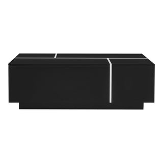 Extendable Coffee Table With 2 Hidden Storage Space And 2 Drawers For Living Room