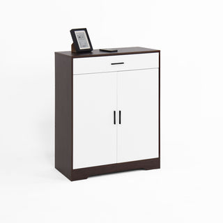 Freestanding Wooden Shoe Cabinet, 4 Tier Organizer With Drawer