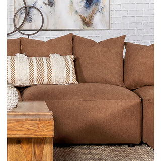 Colleen - Armless Chair With Pillows - Terracotta