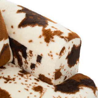 Modern Swivel Barrel Chair With Dual-Layer Cushion