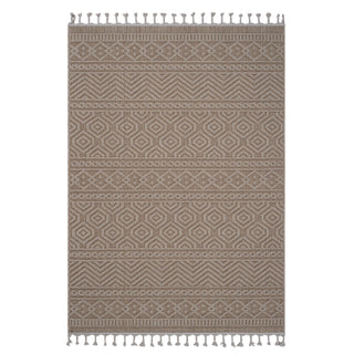 Guros - 6' X 9' Geometric Indoor / Outdoor Area Rug - Mocha