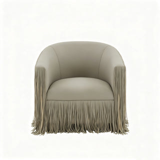 Isle - Swivel Chair With Fringe Accent