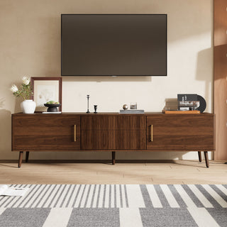 TV Stand With 2 Drawers, Media Console Table - Walnut
