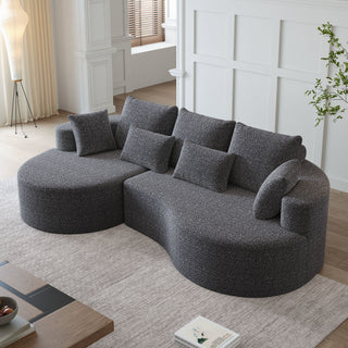 Curved Oversized Sectional Sofa With Extra Deep Seat
