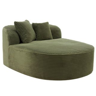 Modern Chaise Lounge Sofa Boneless Couch With Supportive Pillows