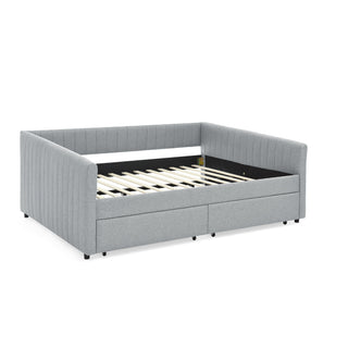 Upholstered Queen Daybed With 2 Drawers