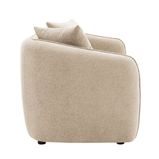 Keith - Sofa With 3 Pillows, Living Room Seating - Beige
