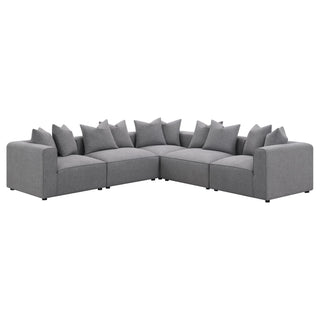 Amherst - Armless Chair With Accent Pillow - Gray
