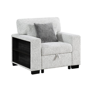 Prato - Chair With Storage And USB - Gray
