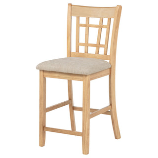 Davis - Counter Height Dining Chair Linen (Set of 2) - Light Oak