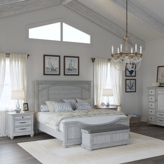 Queen Panel Bed - Gray - Wood