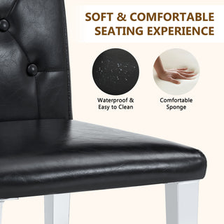 Dining Chairs With Ergonomic Buckle Backrest For Home