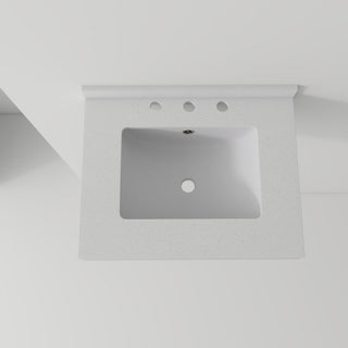 Basin Sink With 2" Thick Rim, Triple Faucet Holes, Sink Only