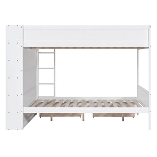 Bunk Bed With 2 Drawers And Multi Layer Cabinet