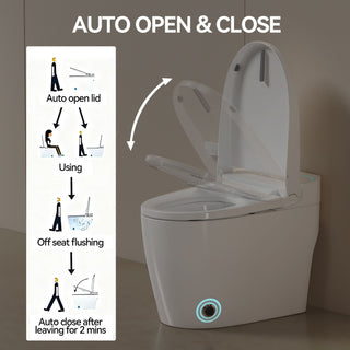 Smart Bidet Toilet With Auto Open / Close Seat
