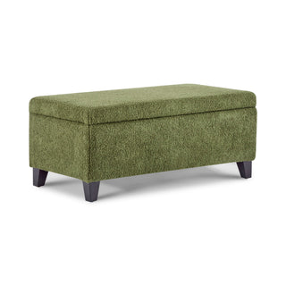 Storage Ottoman With Flip Top Lid - Retro Green