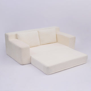 Comfortable Deep Seat Loveseat Sofa Bed, Reversible Cushion With Pillows