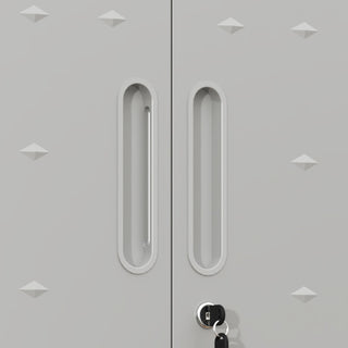 Metal Wall Mounted Tool Storage Cabinet With 2 Locking Doors, Adjustable Shelf, And Drawer