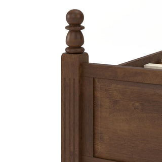 Farmhouse Platform Bed Frame & Tall Upholstered Headboard