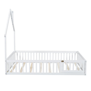 House Platform Bed With Guardrail