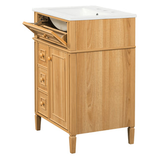 Bathroom Vanity With Flip Out Drawer, 2 Soft-Close Drawers