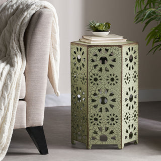 Galore - Side Table With Sunburst Cut Out Design