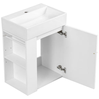 Modern Bathroom Vanity With Sink, Diamond Pattern Doors