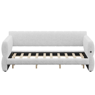 Upholstered Platform Bed With USB Charging